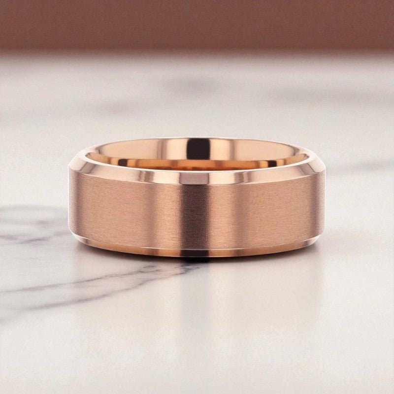 GLORY Rose Gold men's wedding band, image 5