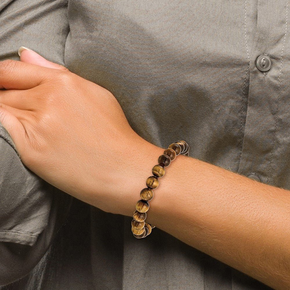 Golden Aura Tiger's Eye Stretch Bracelet