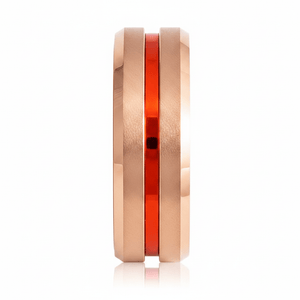 GOSTU — Front-facing straight-on view — men's tungsten wedding ring.