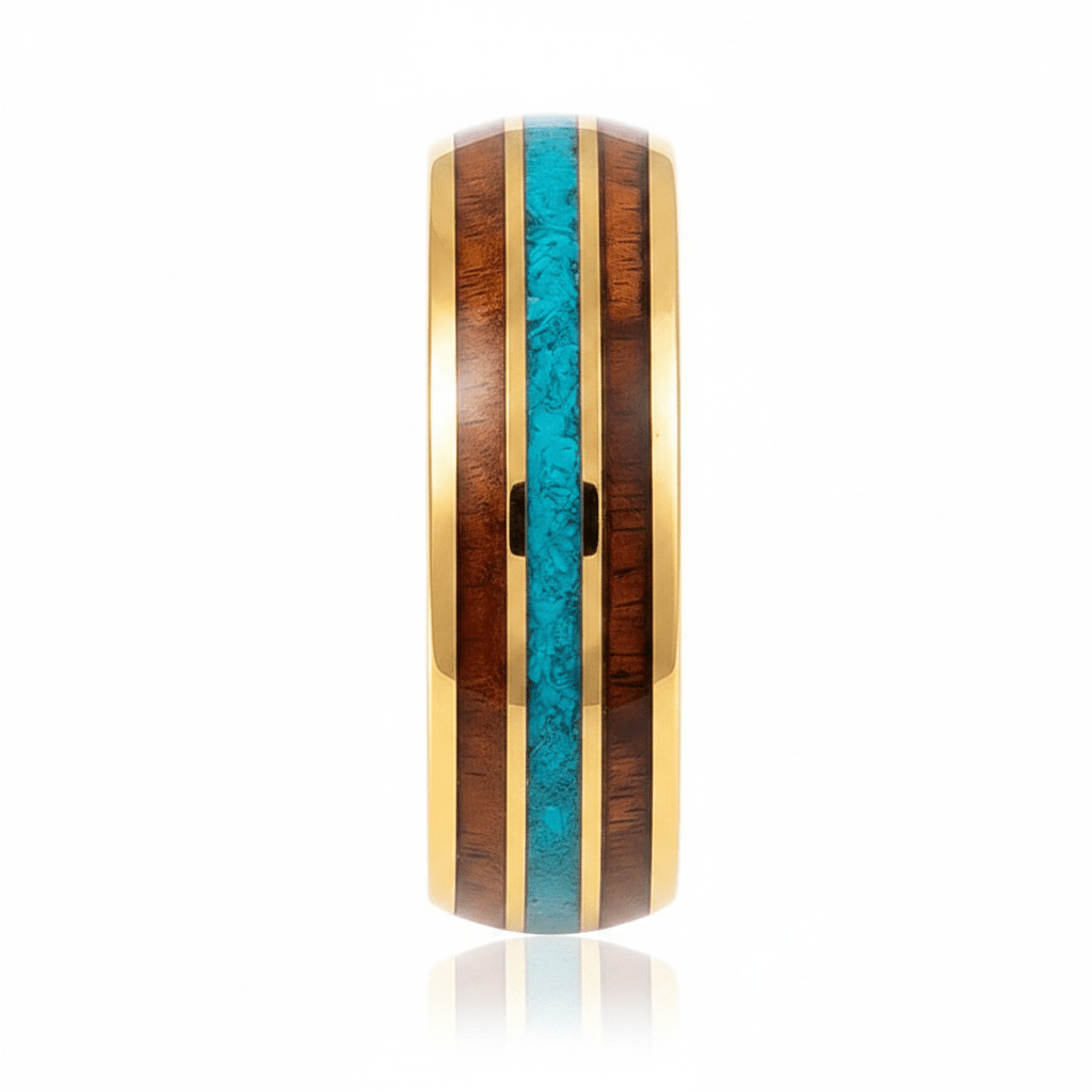GUNNAR — Front-facing straight-on view — men's tungsten wedding ring.