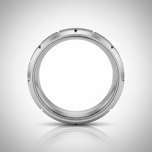 GURNEY — alternate angle — men's tungsten carbide wedding ring | Aydins Jewelry