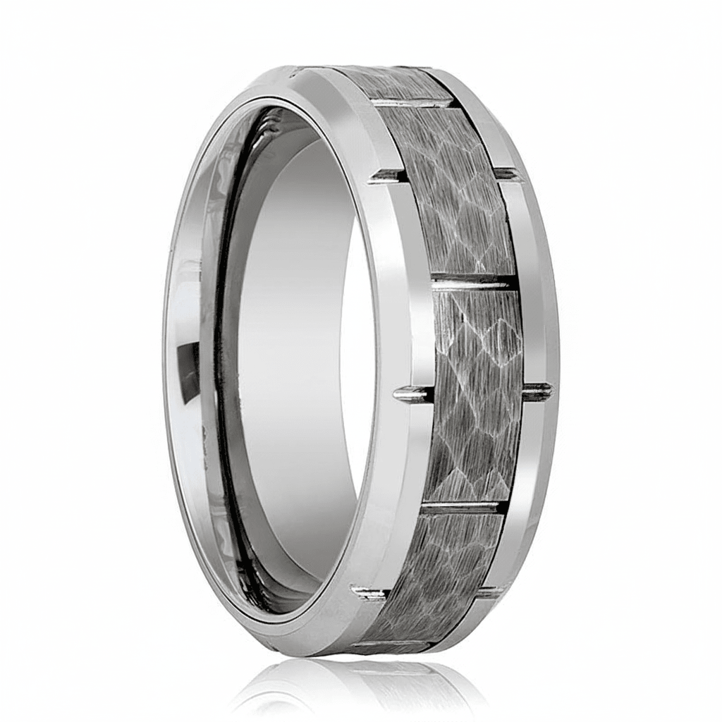 GURNEY — hero shot — men's tungsten carbide wedding ring | Aydins Jewelry