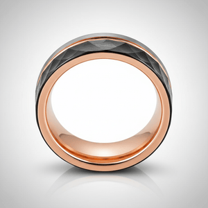 GUSTAVO — Center-through axial view — men's tungsten wedding ring.