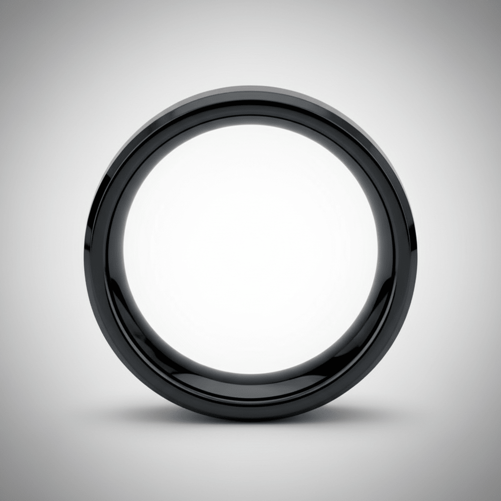 HAWTHORN — close-up detail — men's tungsten carbide wedding ring | Aydins Jewelry