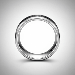 HERALD — alternate angle — men's tungsten carbide wedding ring | Aydins Jewelry