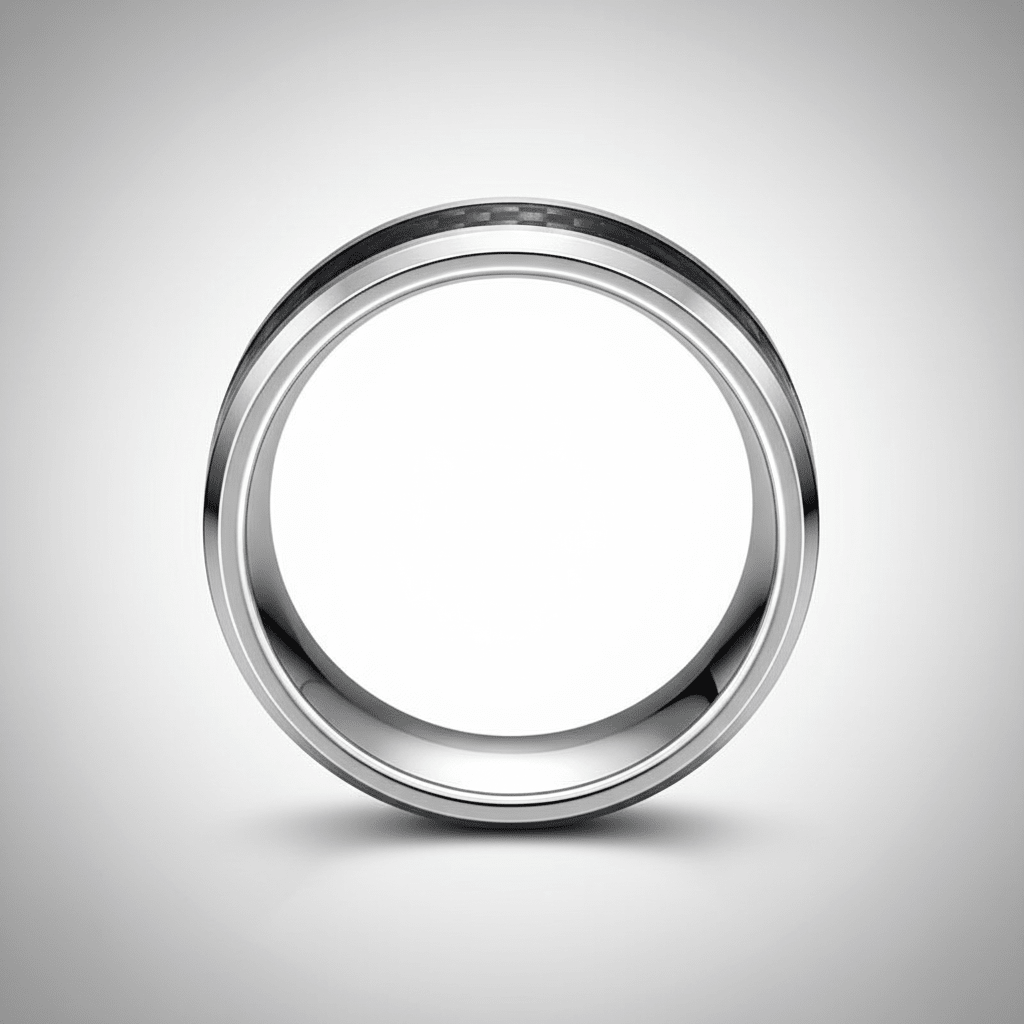 HERALD — alternate angle — men's tungsten carbide wedding ring | Aydins Jewelry