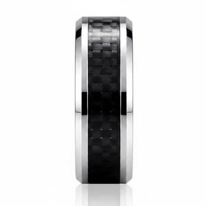 HERALD — angled view — men's tungsten carbide wedding ring | Aydins Jewelry