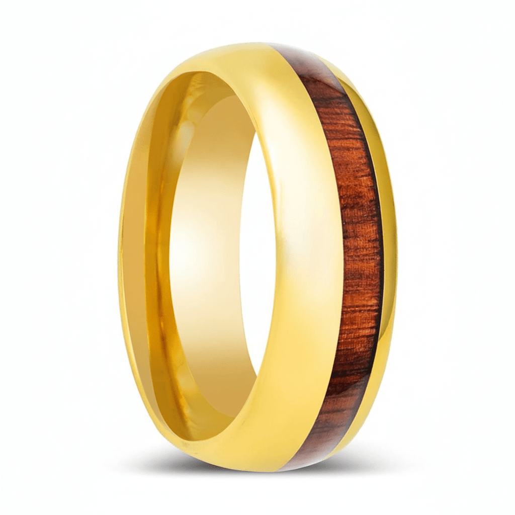 HUBERT — Hero product shot — men's tungsten wedding ring.