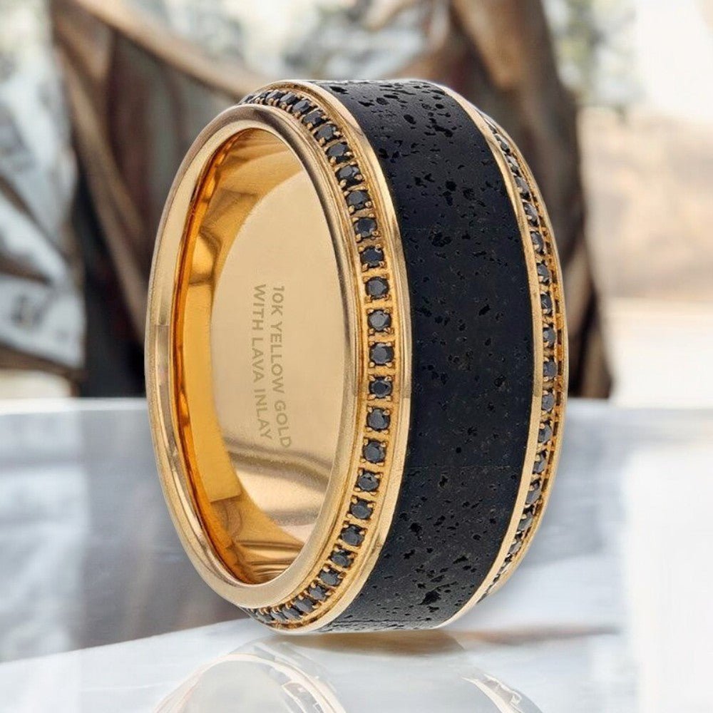 HYPERION Yellow Gold men's wedding band, image 1