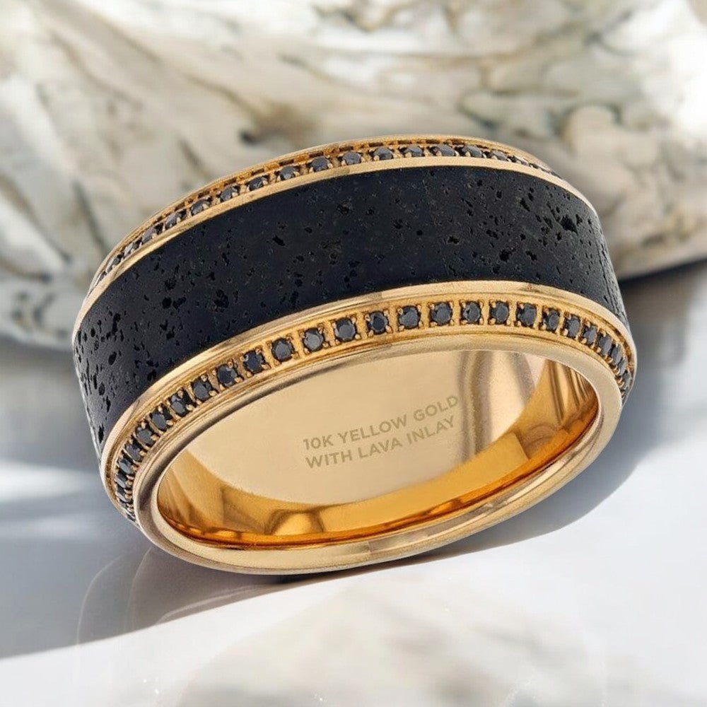 HYPERION Yellow Gold men's wedding band, image 2