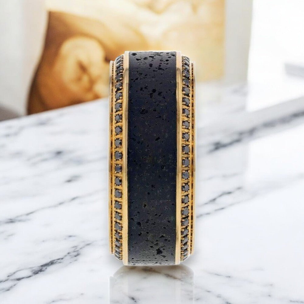 HYPERION Yellow Gold men's wedding band, image 3