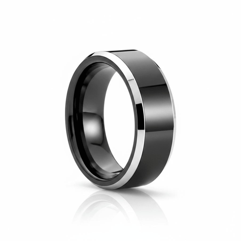 INFERNO — hero shot — men's tungsten carbide wedding ring | Aydins Jewelry