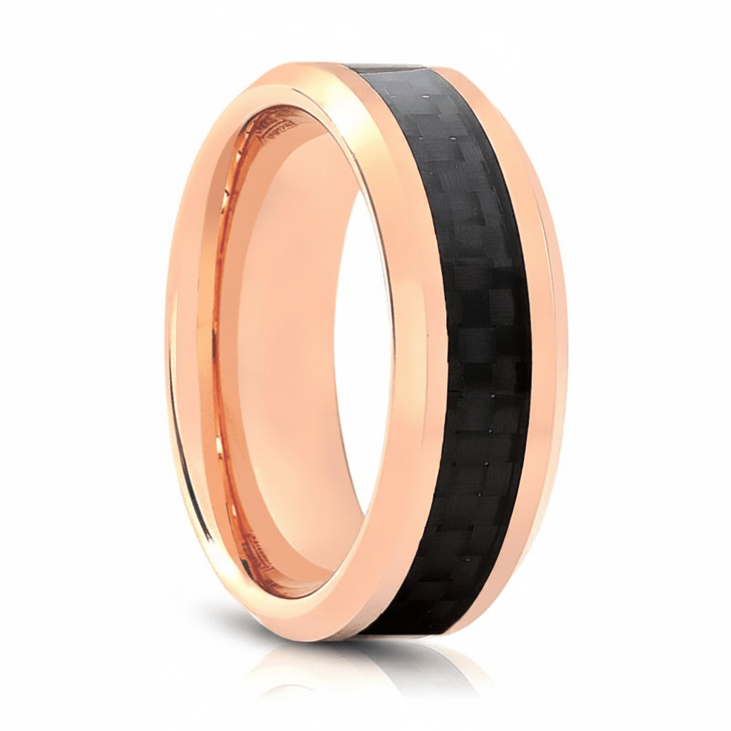 KAHLO — hero shot — men's tungsten carbide wedding ring | Aydins Jewelry