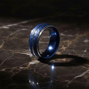 KAMIKAZE — lifestyle on hand — men's tungsten carbide wedding ring | Aydins Jewelry