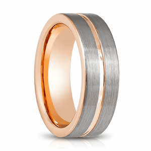 KASE — Hero product shot — men's tungsten wedding ring.