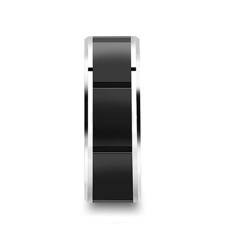 KONSTANTINE Black Ceramic men's wedding band, image 3