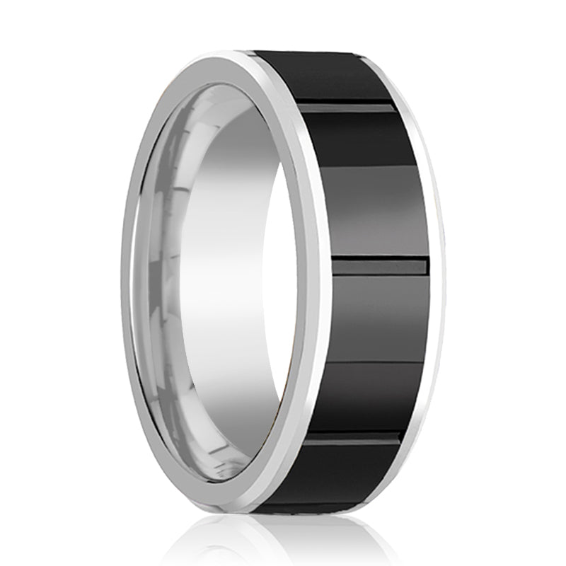 KONSTANTINE Black Ceramic men's wedding band, image 1