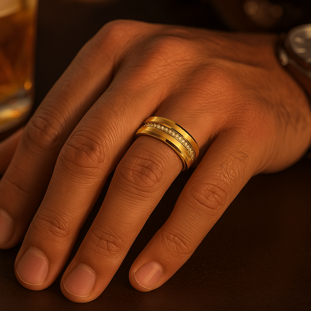 LEGEND — lifestyle on hand — men's tungsten carbide wedding ring | Aydins Jewelry