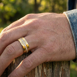 LEGEND — alternate angle — men's tungsten carbide wedding ring | Aydins Jewelry