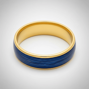 LEHRI — Center-through axial view — men's tungsten wedding ring.