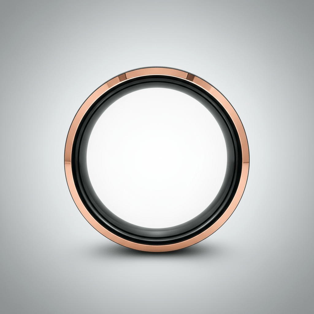 LEONARD — close-up detail — men's tungsten carbide wedding ring | Aydins Jewelry