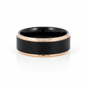 LEONARDO — hero shot — men's tungsten carbide wedding ring | Aydins Jewelry