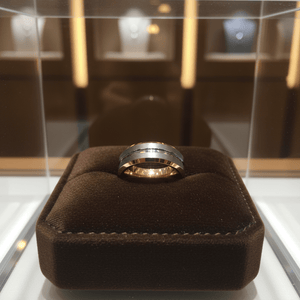LEONINE — display shot — men's tungsten carbide wedding ring | Aydins Jewelry