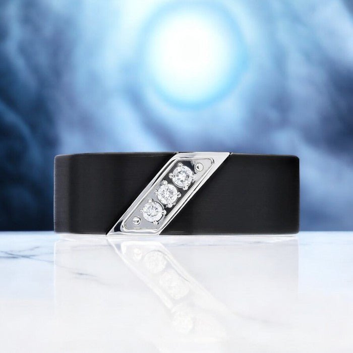 LIAM Tungsten Carbide men's wedding band, image 4