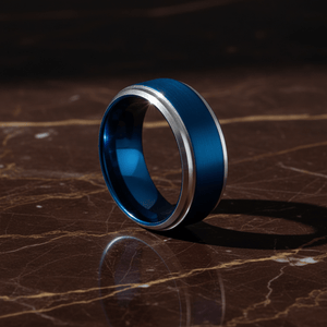 LINARD — detail view — men's tungsten carbide wedding ring | Aydins Jewelry