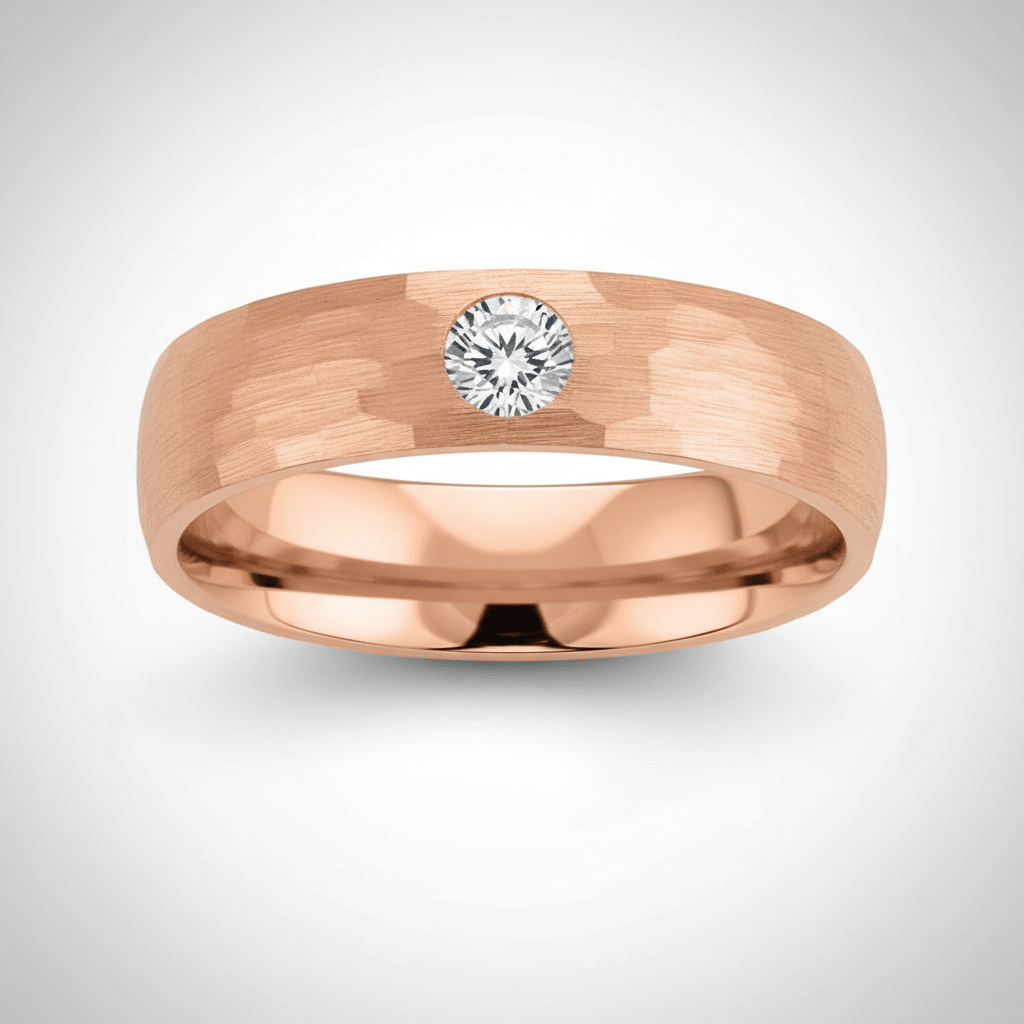 LOPEZVILLE — Center-through axial view — men's tungsten wedding ring.