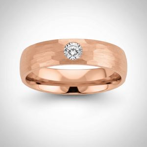 LOPEZVILLE — Center-through axial view — men's tungsten wedding ring.