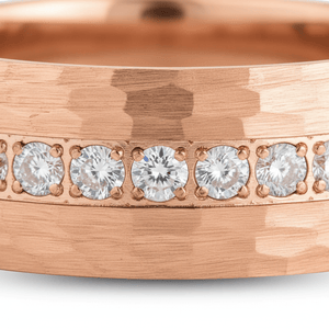 LOPEZVILLE — Extreme macro detail — men's tungsten wedding ring.