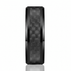 LUCIUS — angled view — men's tungsten carbide wedding ring | Aydins Jewelry