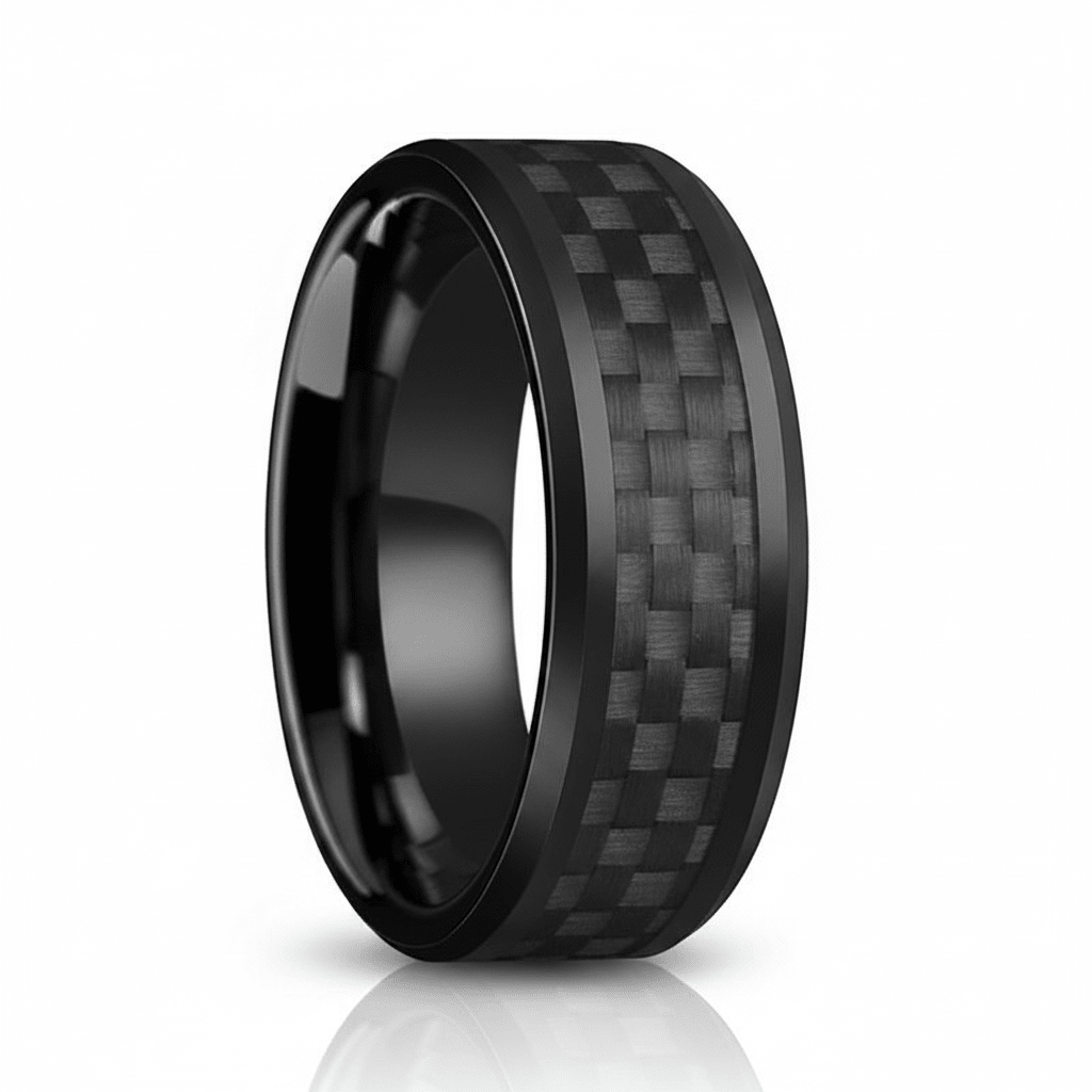 LUCIUS — hero shot — men's tungsten carbide wedding ring | Aydins Jewelry