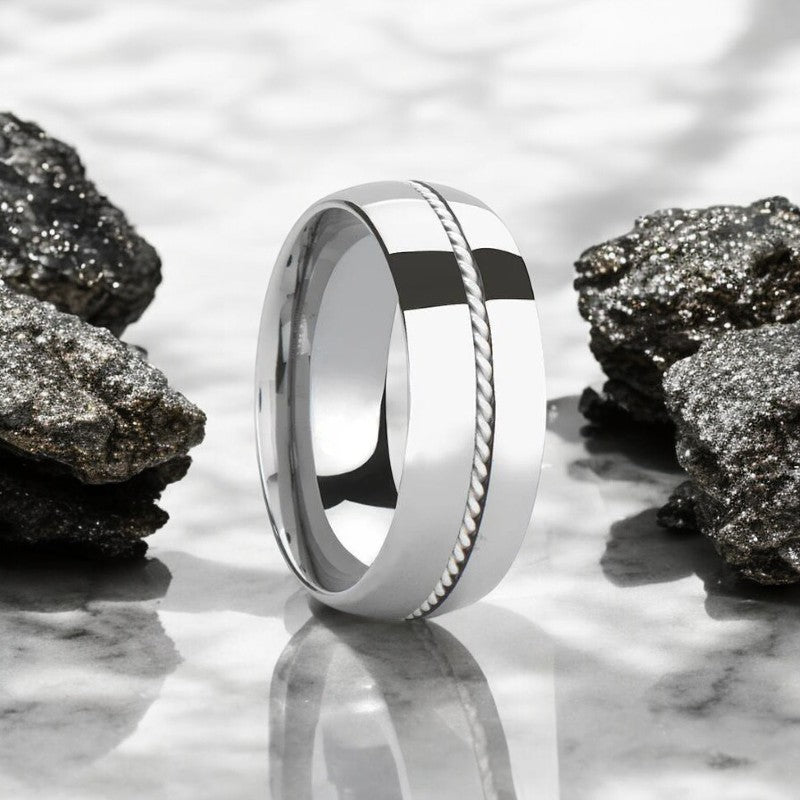 LYON Tungsten Carbide men's wedding band, image 1