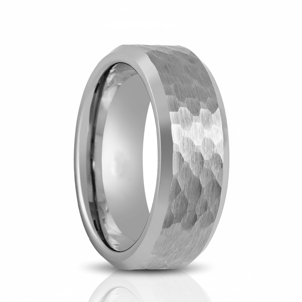 MATADOR — Hero product shot — men's tungsten wedding ring.