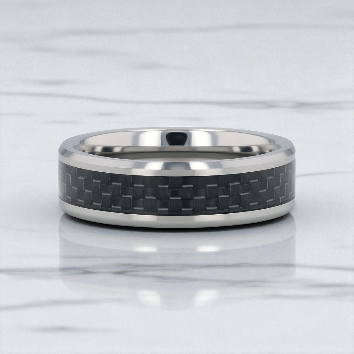 MAXIMA Tungsten Carbide men's wedding band, image 5