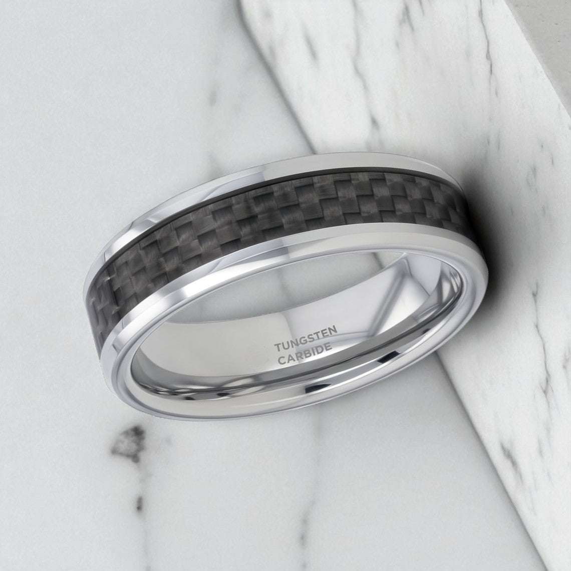 MAXIMA Tungsten Carbide men's wedding band, image 3