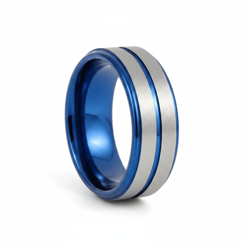 MAXTOM — hero shot — men's tungsten carbide wedding ring | Aydins Jewelry