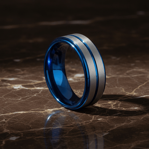 MAXTOM — close-up detail — men's tungsten carbide wedding ring | Aydins Jewelry
