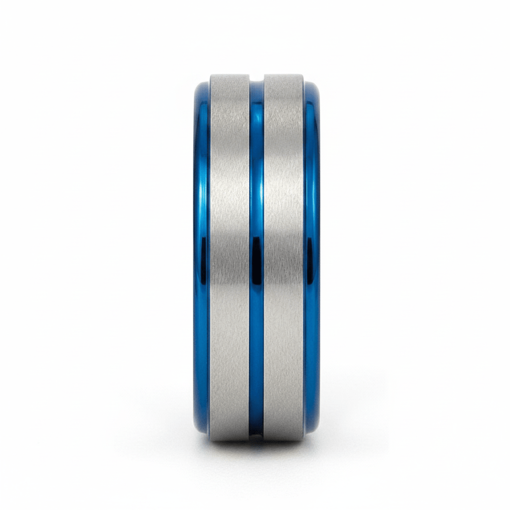 MAXTOM — close-up detail — men's tungsten carbide wedding ring | Aydins Jewelry