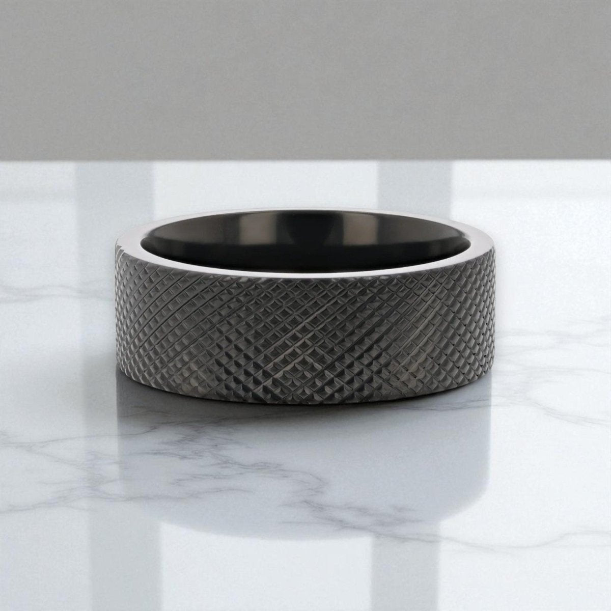 MIDNIGHT Tungsten Carbide men's wedding band, image 5