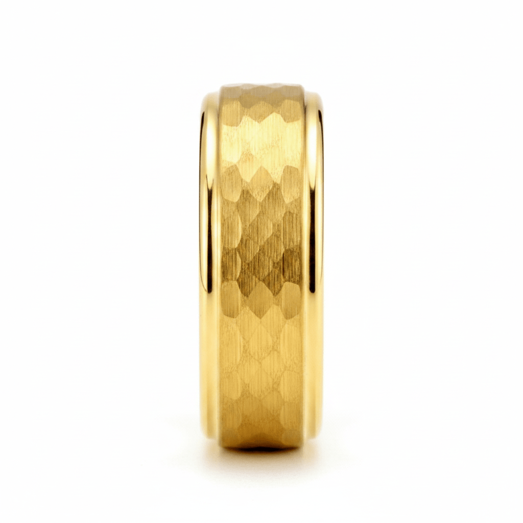 MONARCH — Front-facing straight-on view — men's tungsten wedding ring.