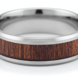 MYTHIC — close-up detail — men's tungsten carbide wedding ring | Aydins Jewelry
