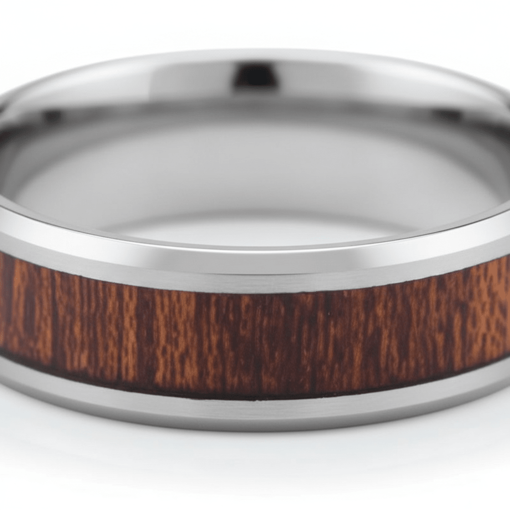 MYTHIC — close-up detail — men's tungsten carbide wedding ring | Aydins Jewelry