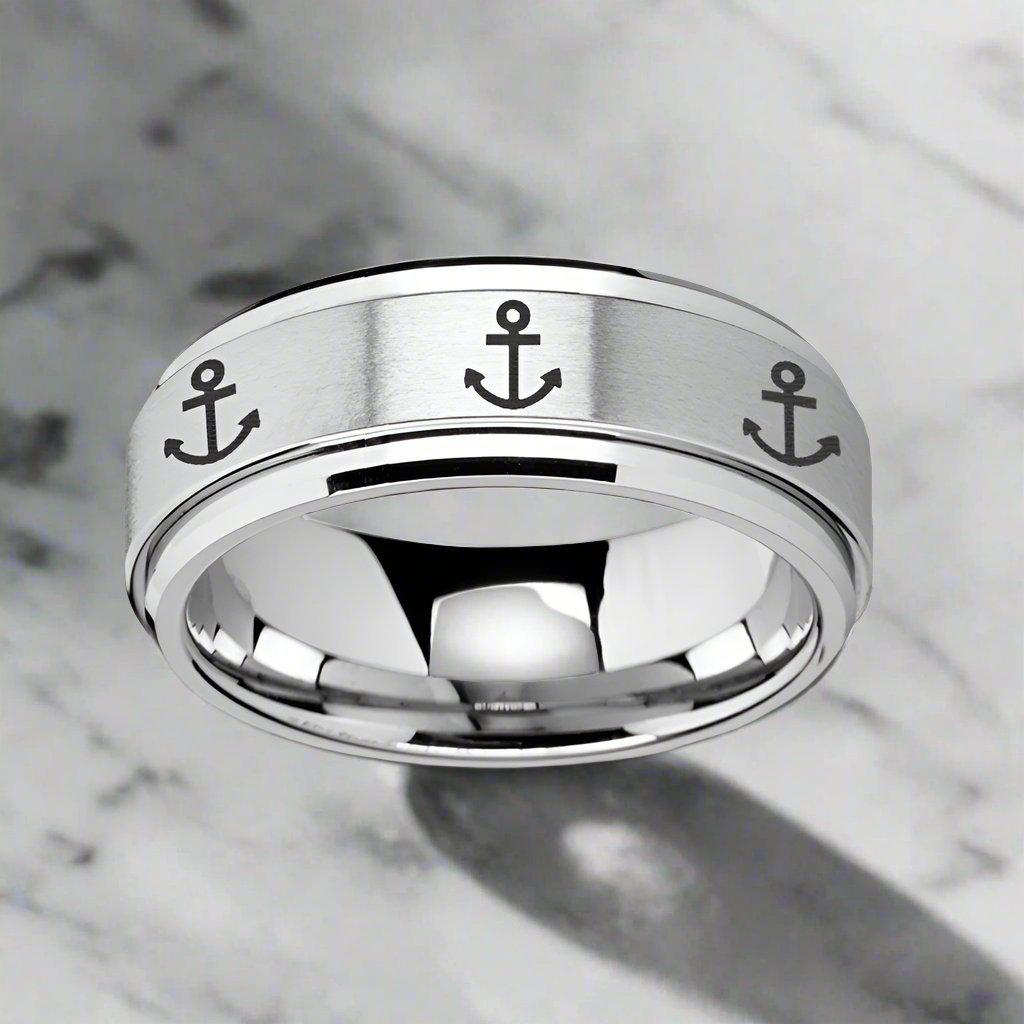 NAVIGATOR Tungsten Carbide men's wedding band, image 1