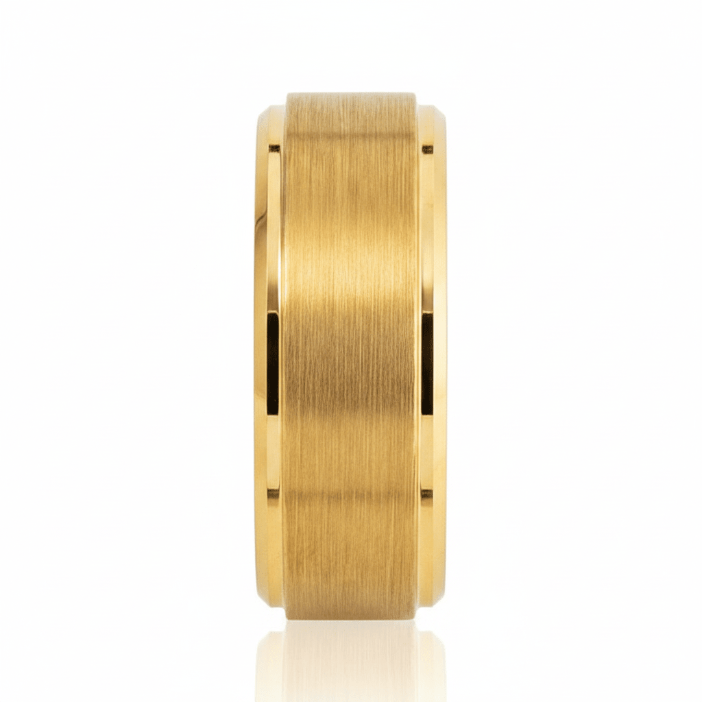 NIX — angled view — men's tungsten carbide wedding ring | Aydins Jewelry