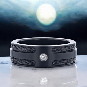 NOIR Titanium men's wedding band, image 5