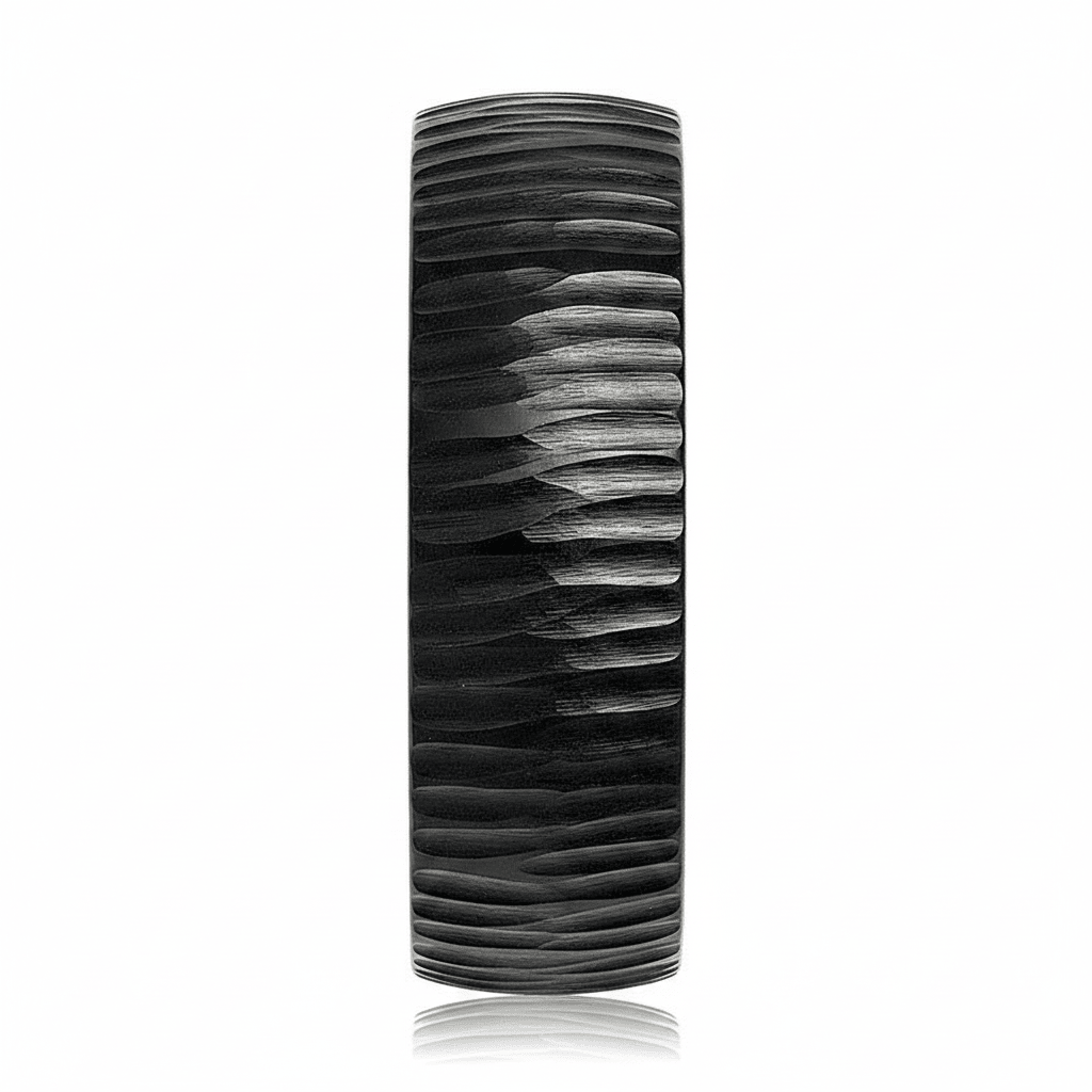 NYTHORN — angled view — men's tungsten carbide wedding ring | Aydins Jewelry