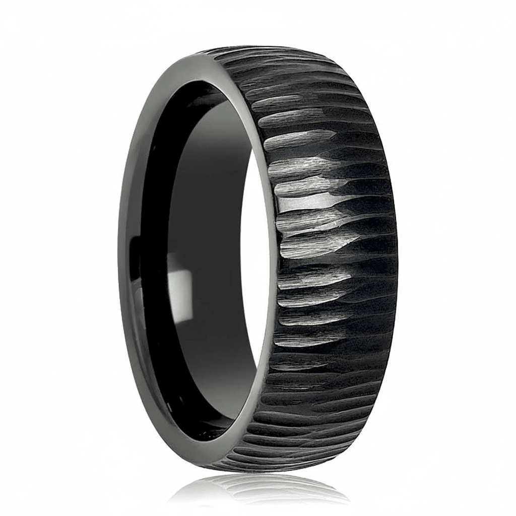 NYTHORN — hero shot — men's tungsten carbide wedding ring | Aydins Jewelry